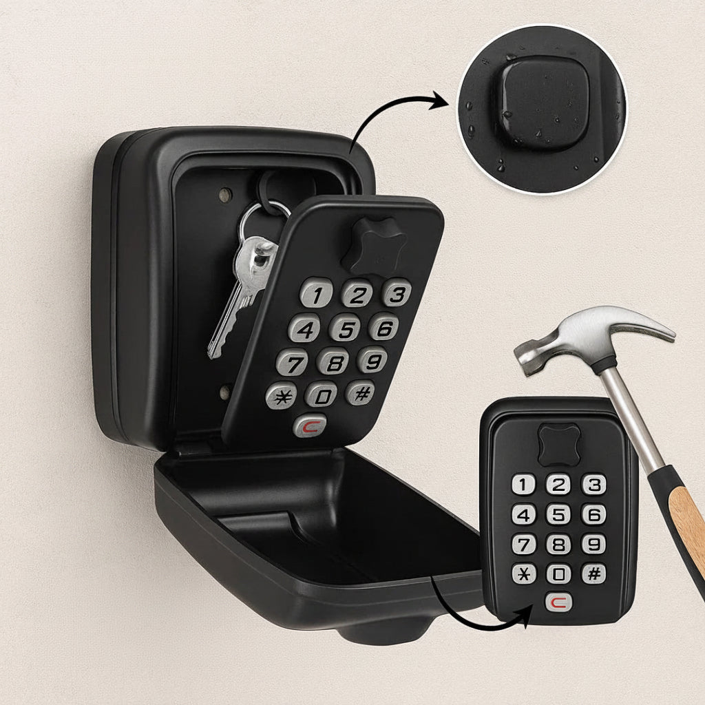 SecureKey Vault: Waterproof Wall-Mounted Key Storage Box