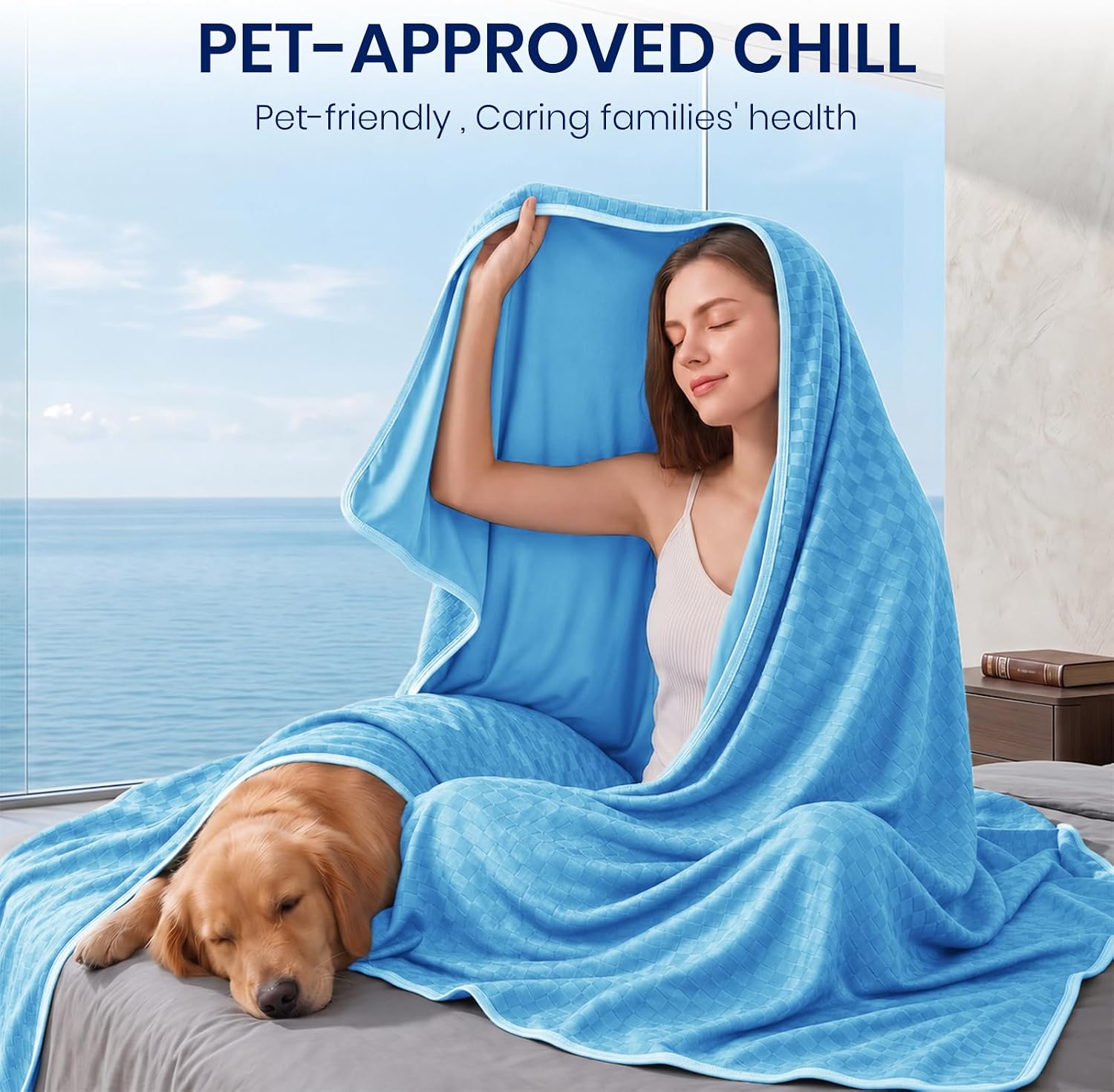 Cooling Blanket with Arc-Chill Fabric Technology for Hot Sleepers - Soft & Lightweight