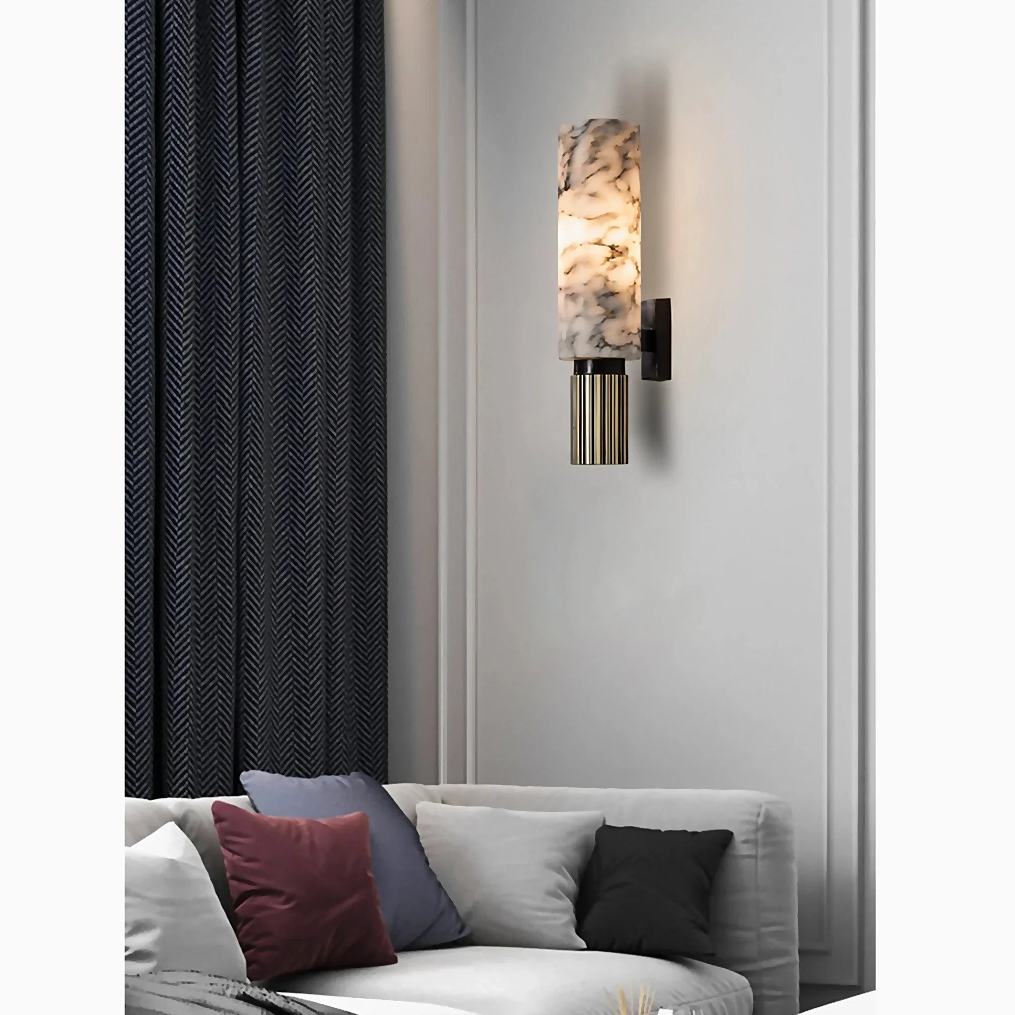 Luxura Marble Wall Sconce for Elegant Home Illumination