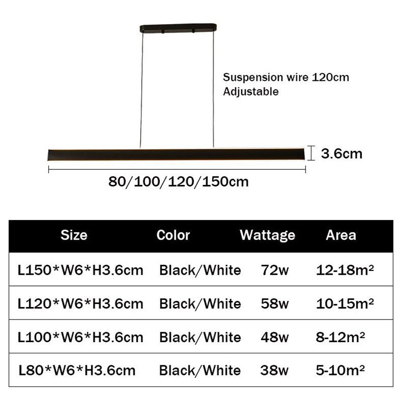 Taavita Ceiling Light Kitchen - Linear Chandelier for Modern Living