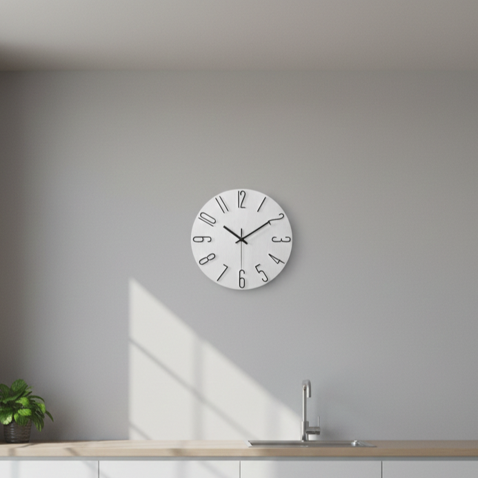 Contemporary 30 cm Wall Clock with Silent Quartz Movement