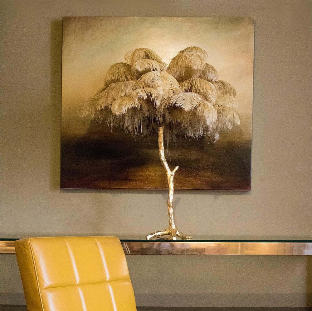 Transform Fluffy Ostrich Leg Feathered Floor Lamp