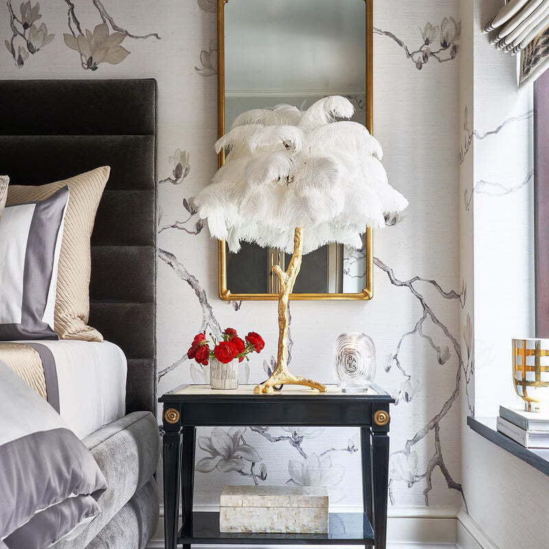 Transform Fluffy Ostrich Leg Feathered Floor Lamp