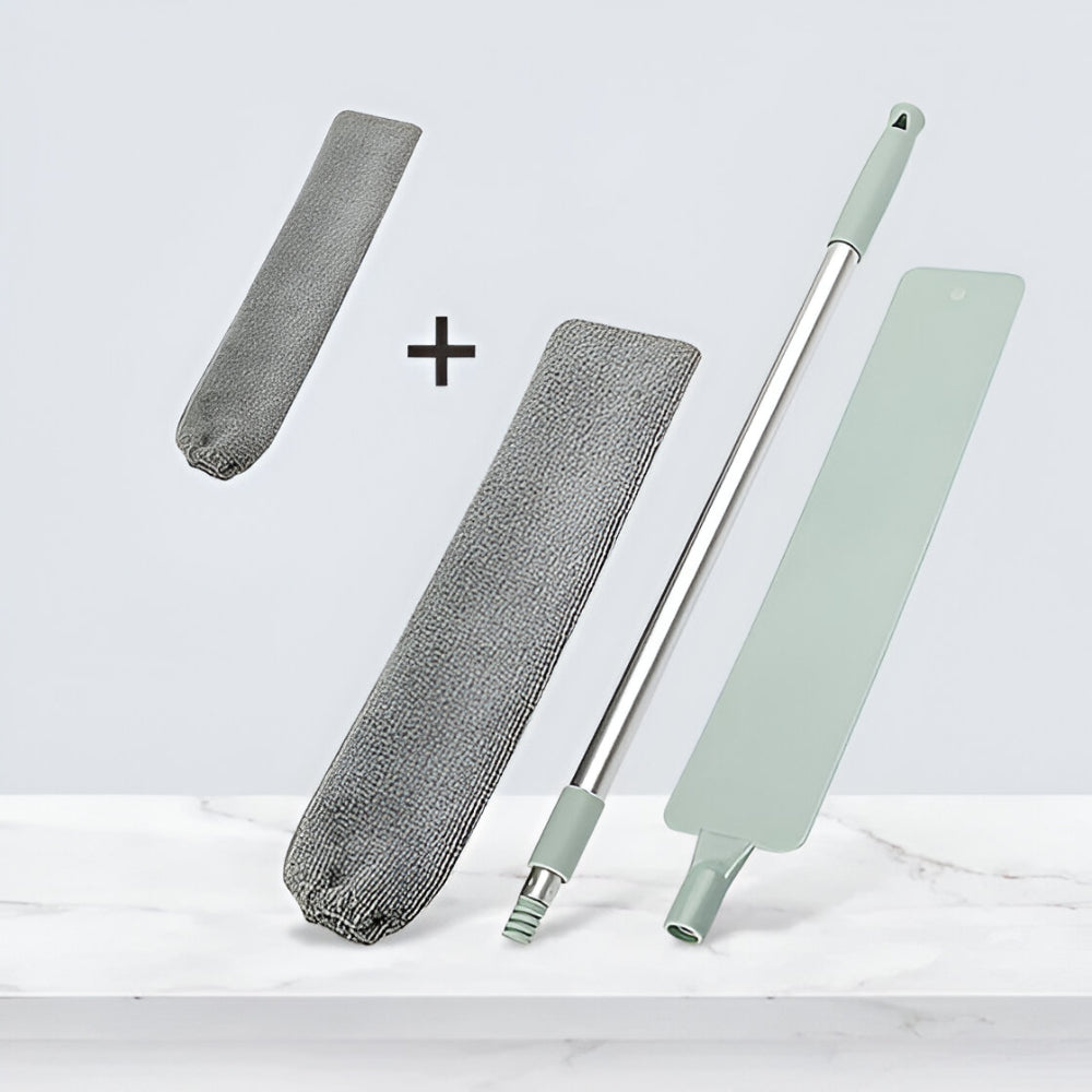 Slim Microfiber Mop with Extendable Tool for Tight Spaces
