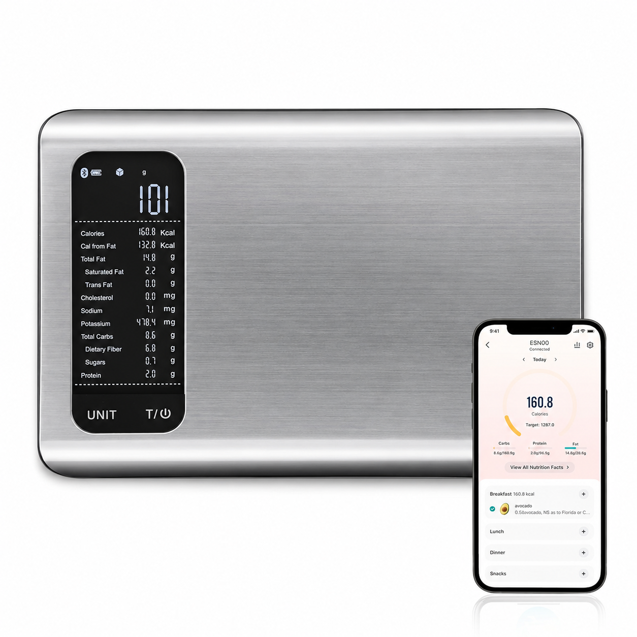 Smart Kitchen Scale with Nutritional Calculator for Healthy Cooking