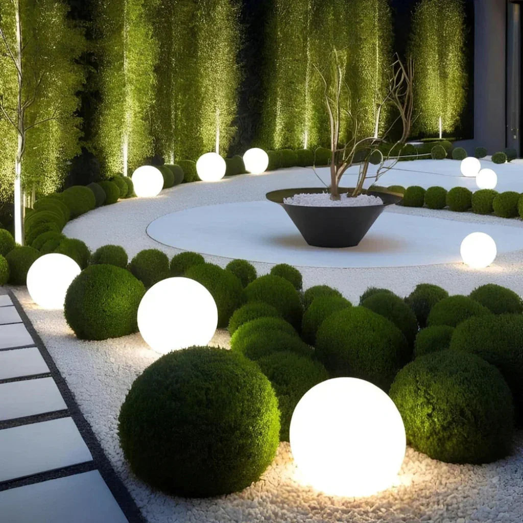Versatile LED Sphere Light for Outdoor and Indoor Spaces