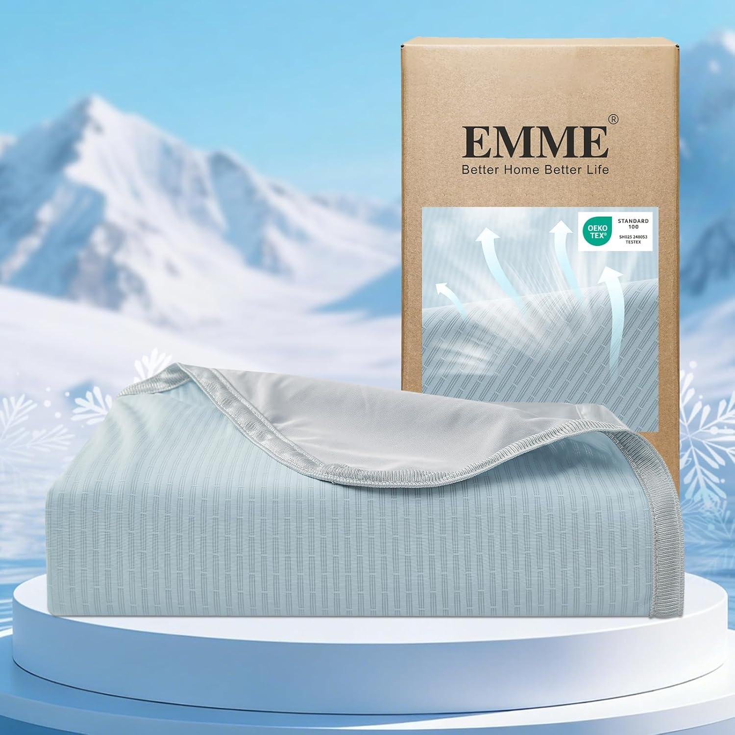 Lightweight Cooling Blanket – Breathable Dual-Sided Throw for Night Sweats