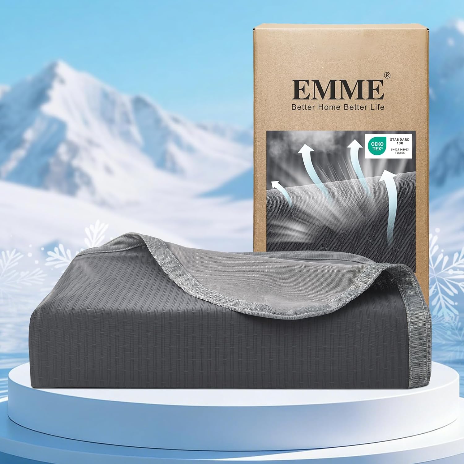 Lightweight Cooling Blanket – Breathable Dual-Sided Throw for Night Sweats
