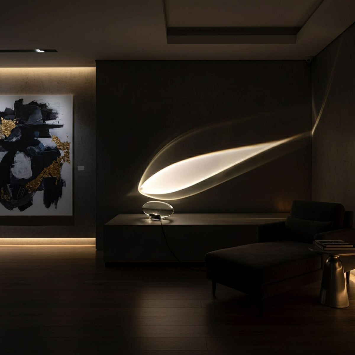 Warm Light Reflecting Crystal Lamp for Table Decor