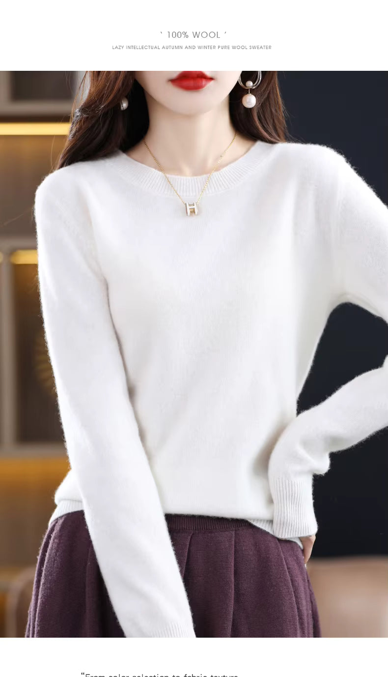 LuxeCashmere Women's Pure Merino Wool Sweater Collection