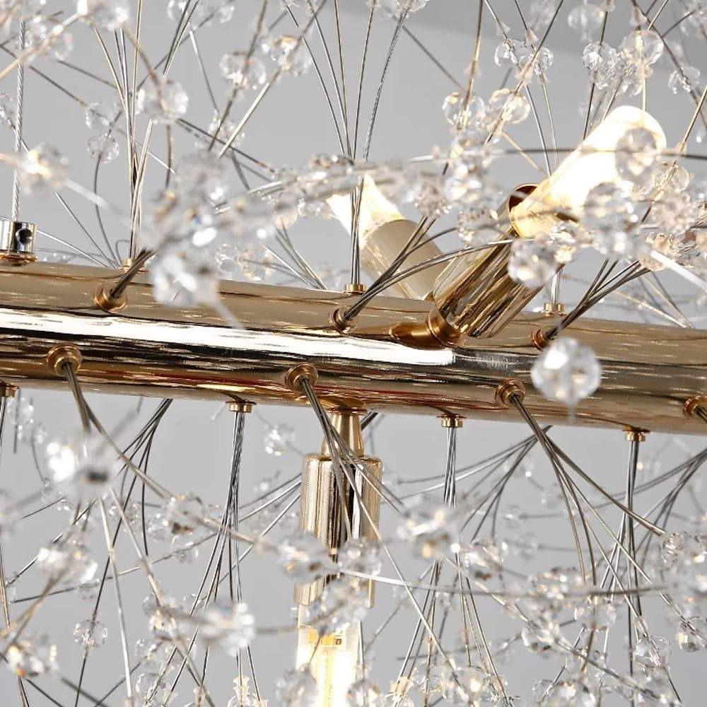 12-Light G9 LED Crystal Strings Firework Pendant Lights