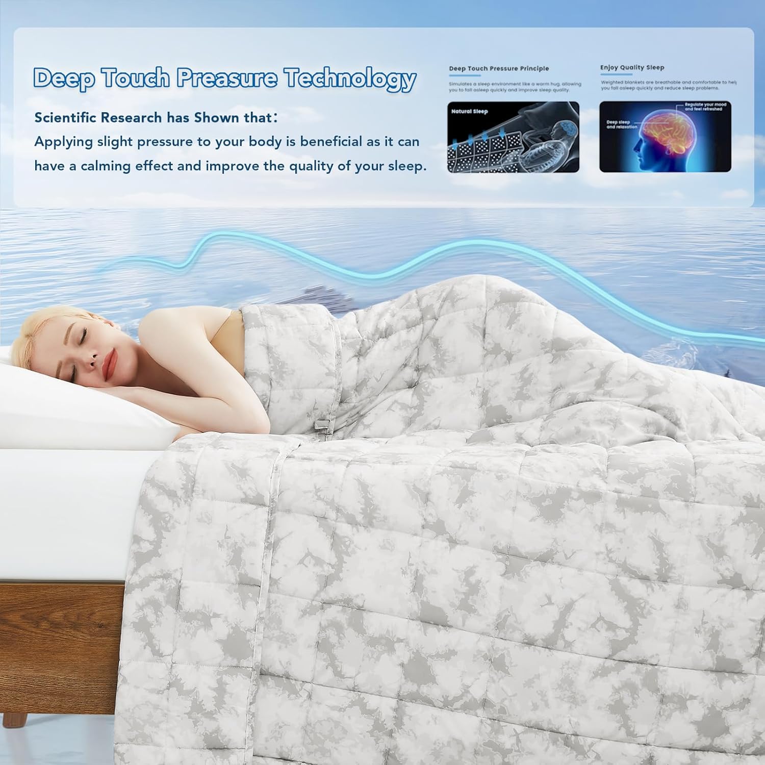 Cooling Microfiber Weighted Blanket for Year-Round Comfort and Relaxation