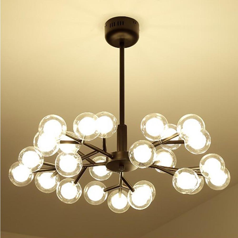 25-Light LED Cluster Glass Bubble Taavita Chandelier Hanging Ceiling Lights
