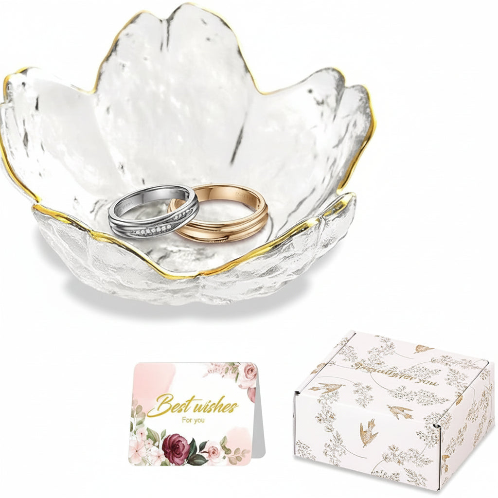 Charming Floral Ceramic Jewelry Organizer and Ring Holder