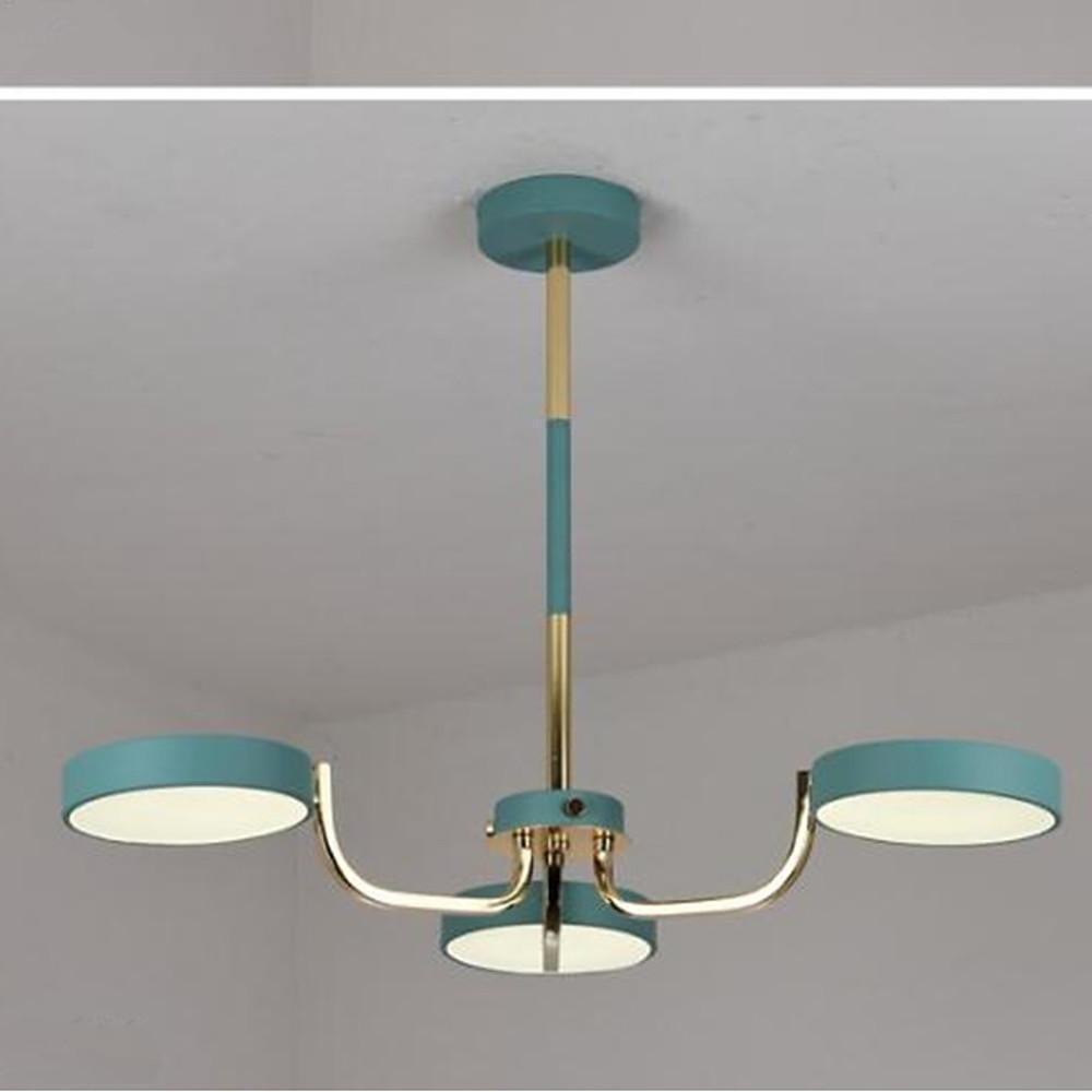 3-Light Circular LED Modern Kitchen Pendant Chandeliers Lighting