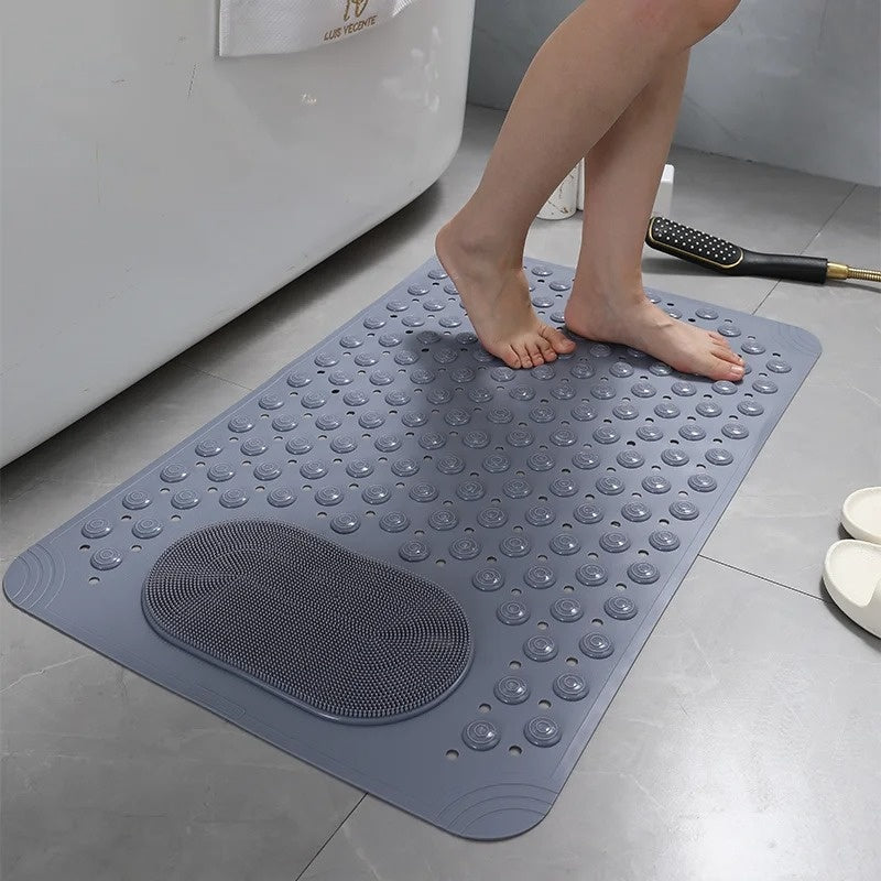 Taavita Shower Mat | Non-Slip with Built-In Foot Scrubber