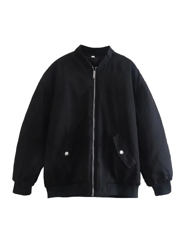 Women’s Oversized Bomber Jacket | Soft Breathable Fabric | Various Colors | Comfortable Warm Fit