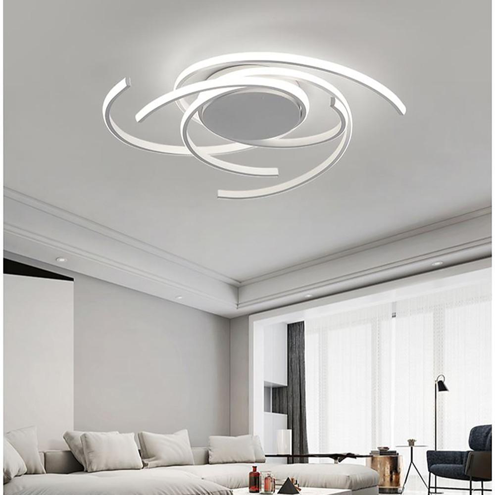 22'' Artistic Scattered Semicircle Painted Aluminum Silicone Flush Mount Lights Bedroom Ceiling Lights
