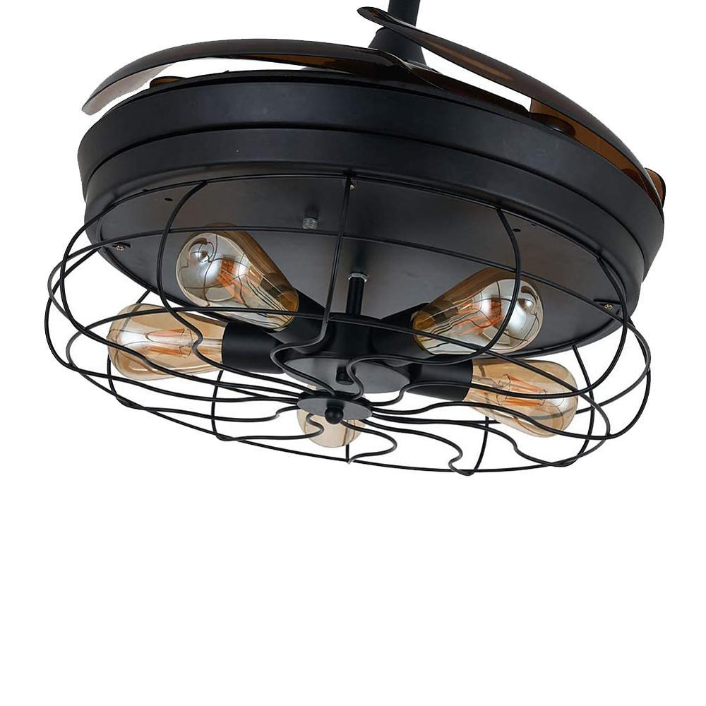3 Bladed Retractable Ceiling Fan with Light - Taavita Style