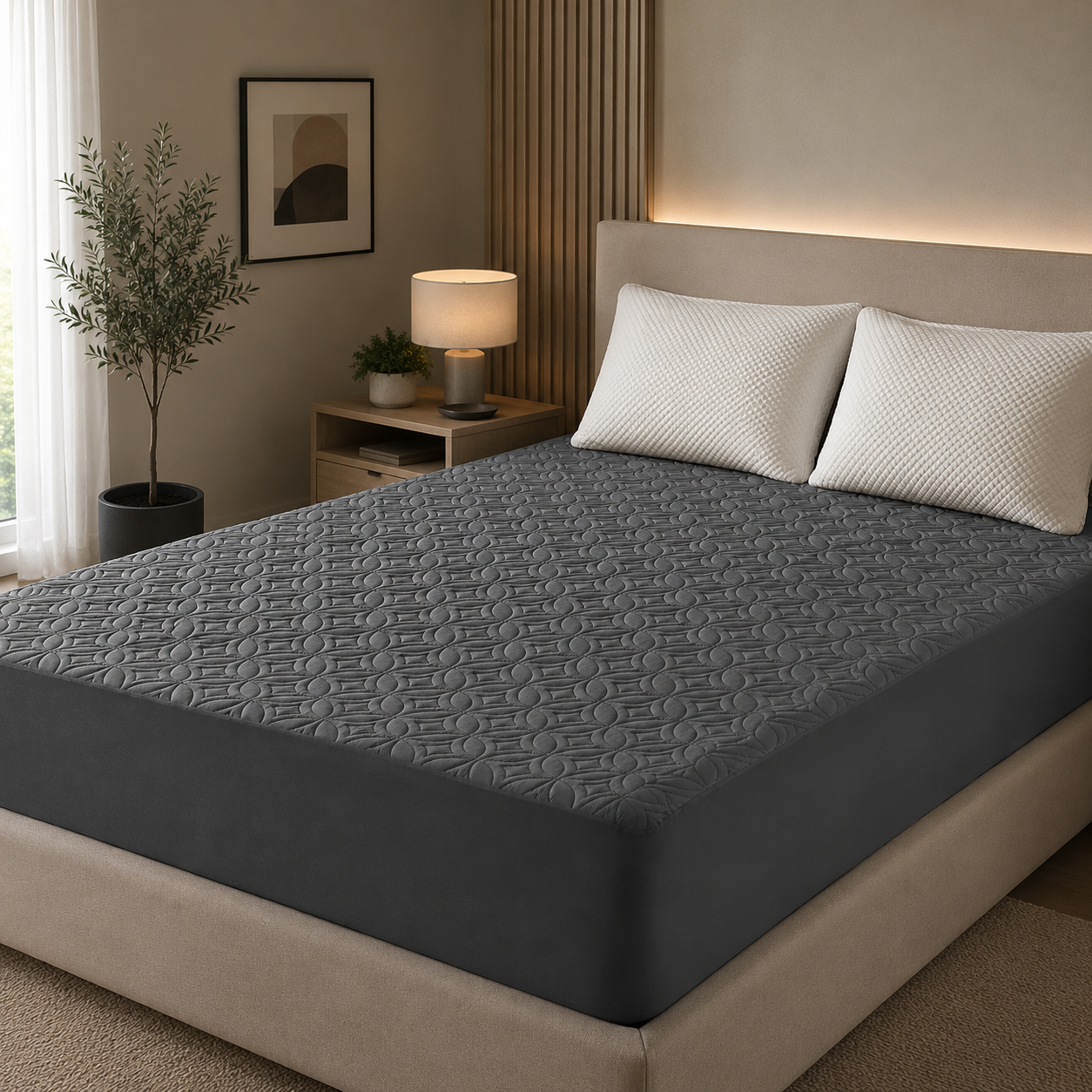 Waterproof Mattress Protector with Deep Pockets – Soft, Breathable Cover