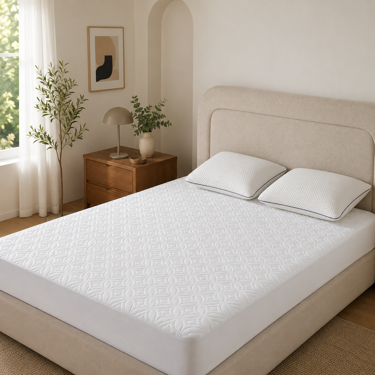 Waterproof Mattress Protector with Deep Pockets – Soft, Breathable Cover