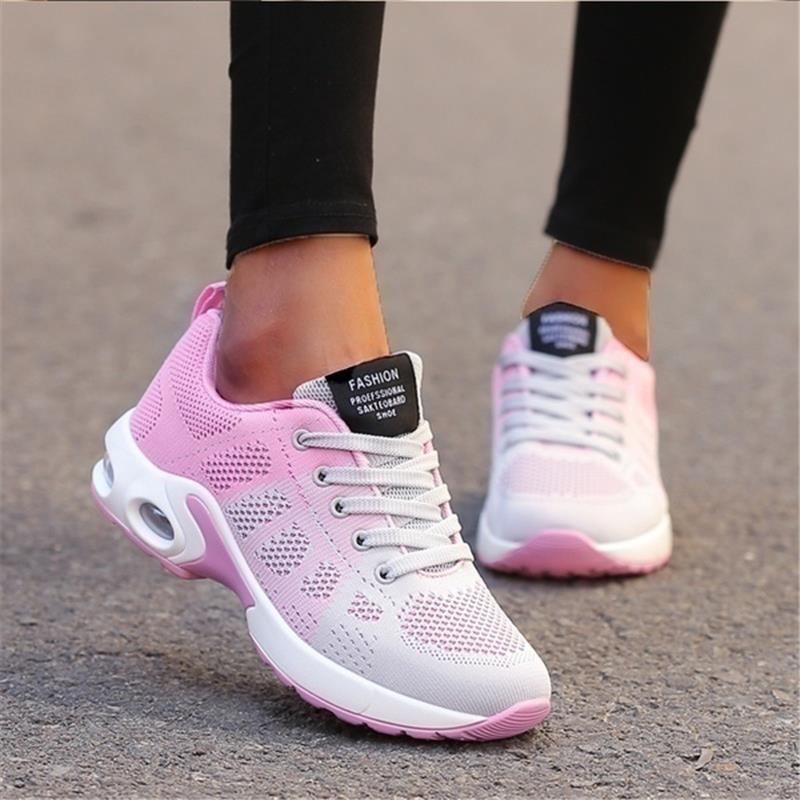 Women’s Orthopedic Sneakers | Breathable Knit Mesh with Visible Heel Air Cushion | Durable Flexible Outsole | Comfortable Fit for All-Day Wear