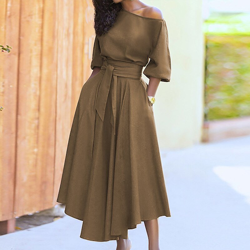 Women’s Wrap Dress | Adjustable Waist Tie & V-Neck | Polyester Fabric | Comfortable Fit for Summer