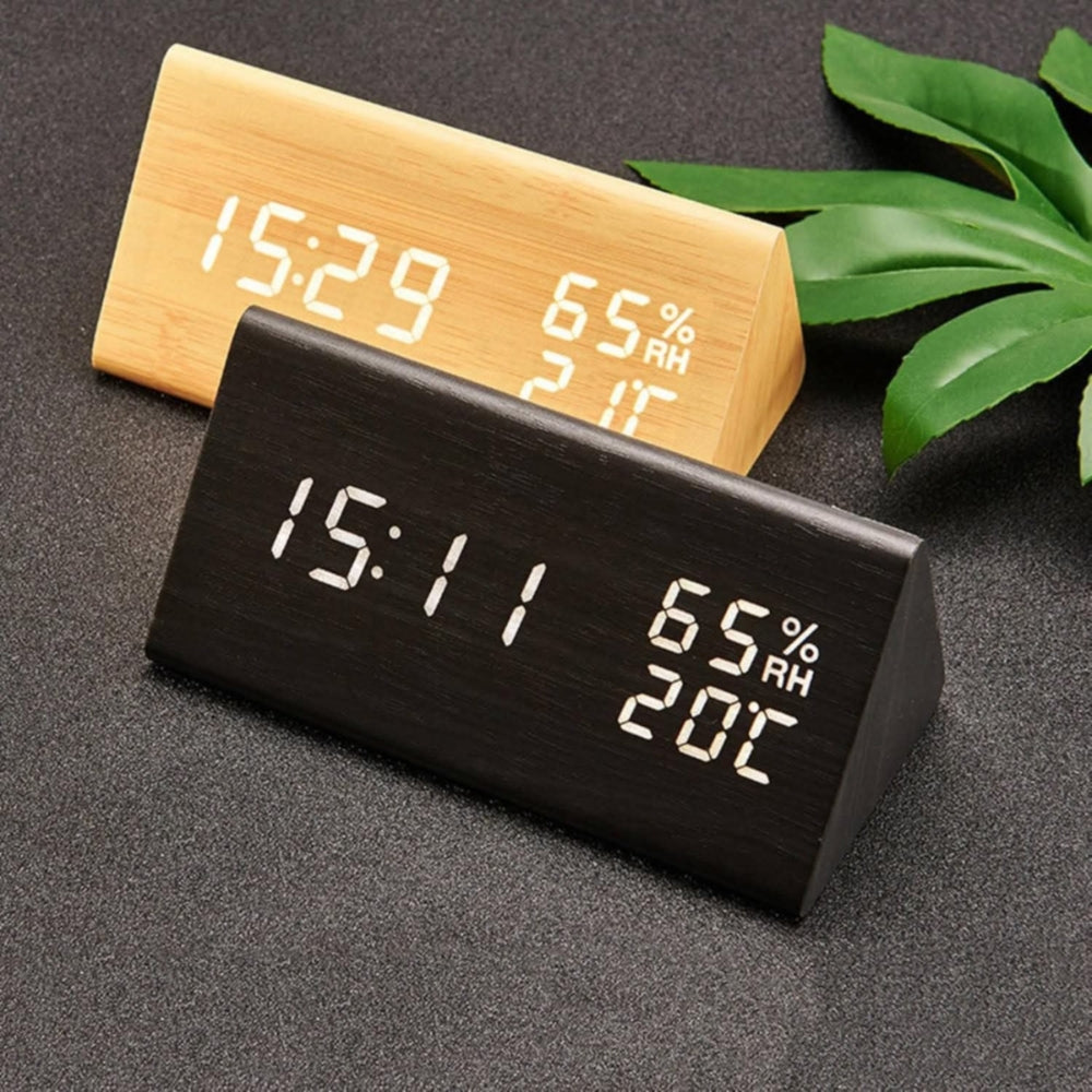 TimberGlow – Stylish LED Alarm Clock with Smart Features