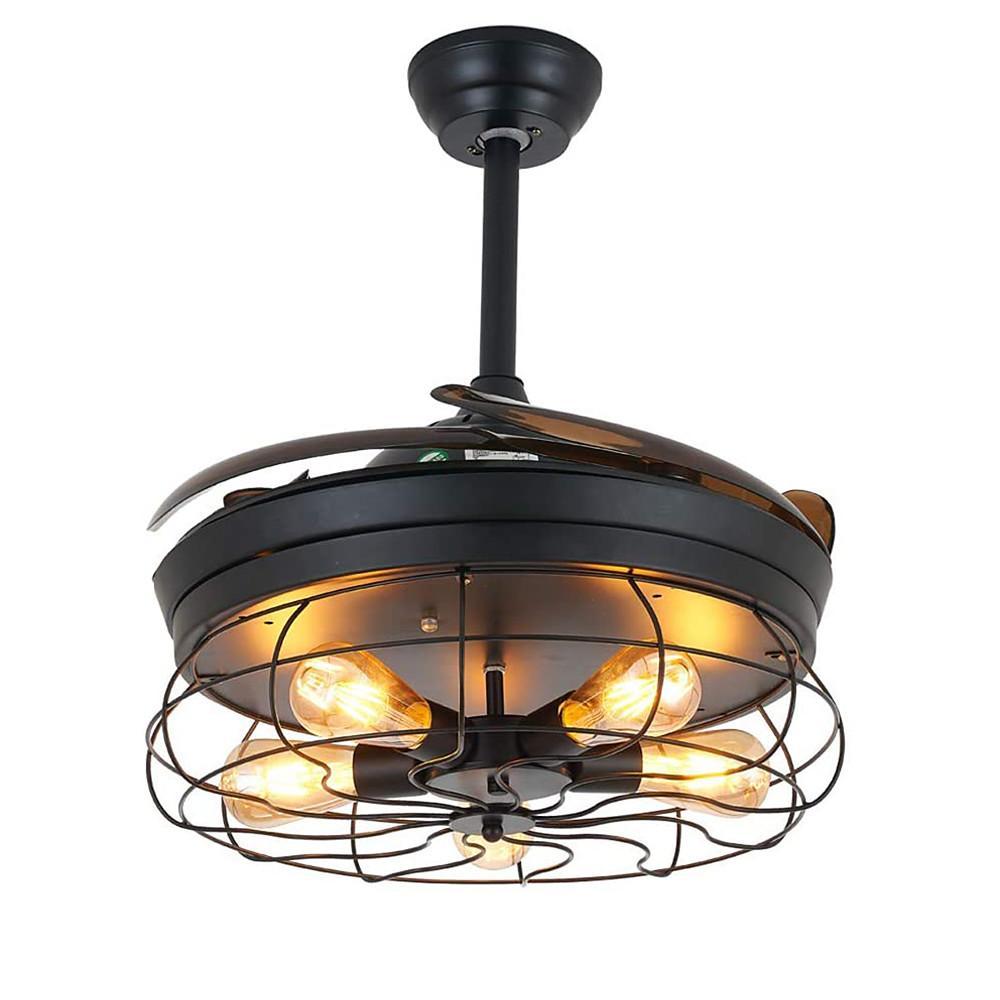 3 Bladed Retractable Ceiling Fan with Light - Taavita Style
