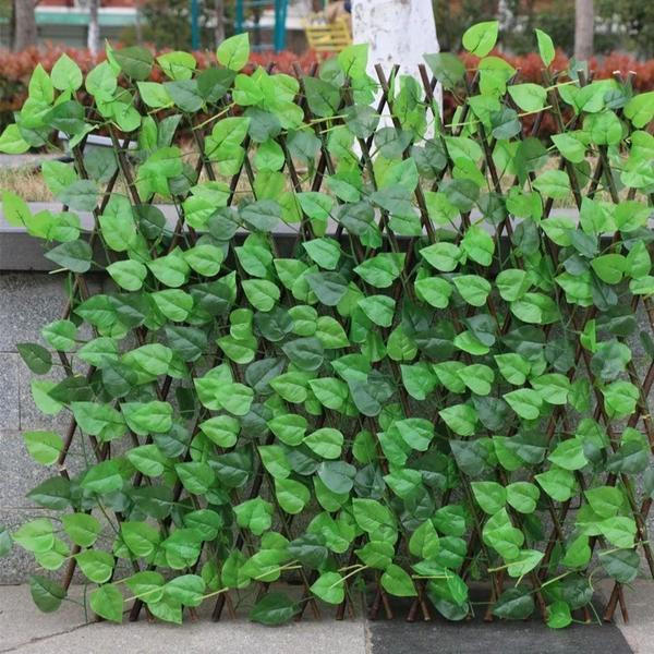 Expandable Fake Plant Barrier for Garden Decoration