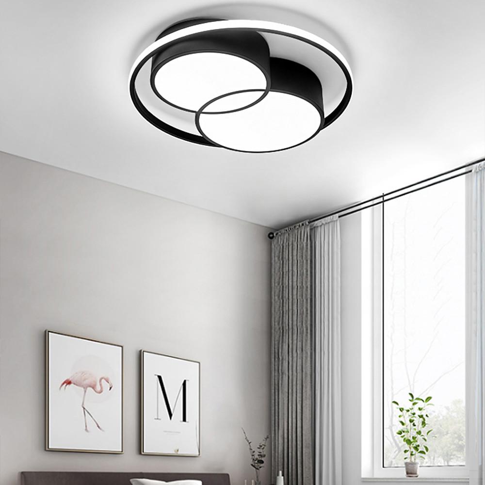 21'' LED 1-Light Dimmable Flush Mount Lights Nordic Style LED Metal Plastic Dimmable Ceiling Lights-dazuma
