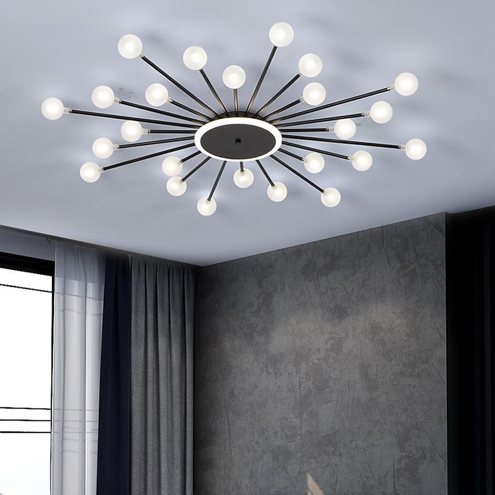 37'' LED 24 Bulbs 18 Bulbs Single Design Flush Mount Lights Nordic Style LED Metal Glass Flush Mounts Semi Flush Mounts
