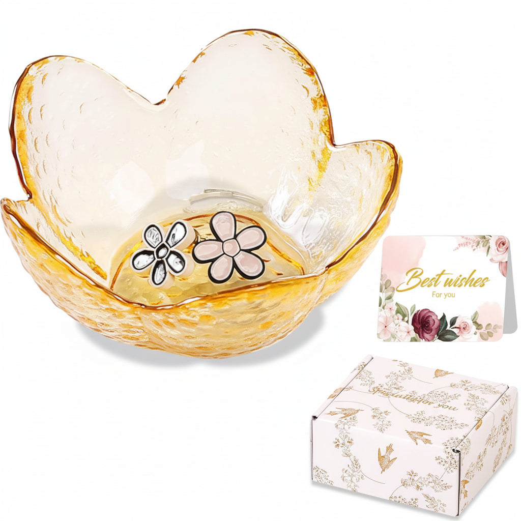 Charming Floral Ceramic Jewelry Organizer and Ring Holder