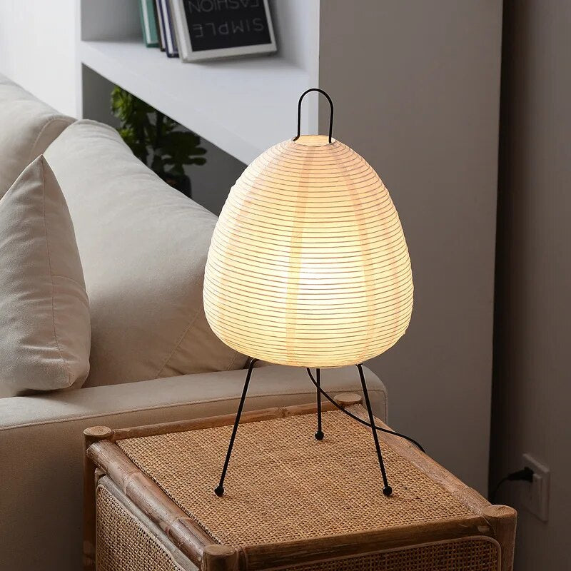 Tranquil Glow Table Lamp with Elegant Paper Shade