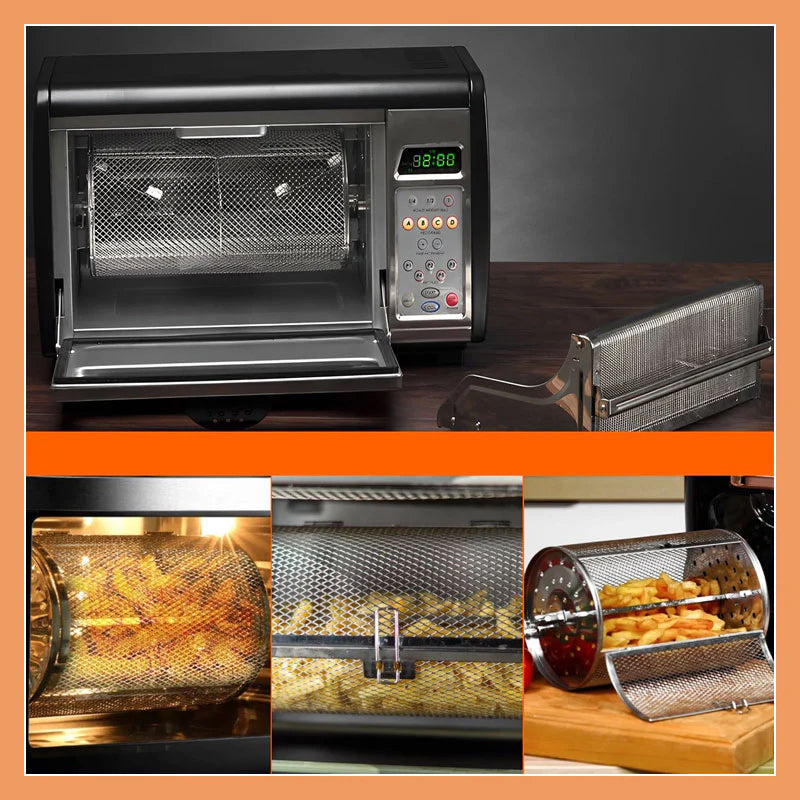 Air Fryer Rotisserie Basket – Ensures Even Cooking Each Use