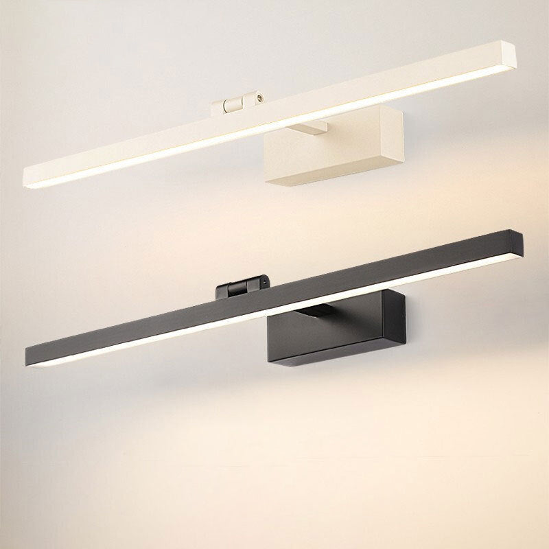 Modern Minimalist Long Iron Aluminum PC LED Vanity Light Wall Lamp for Bathroom