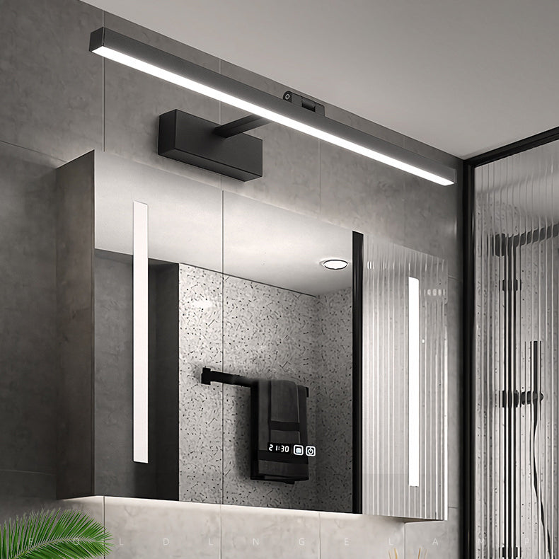 Modern Minimalist Long Iron Aluminum PC LED Vanity Light Wall Lamp for Bathroom