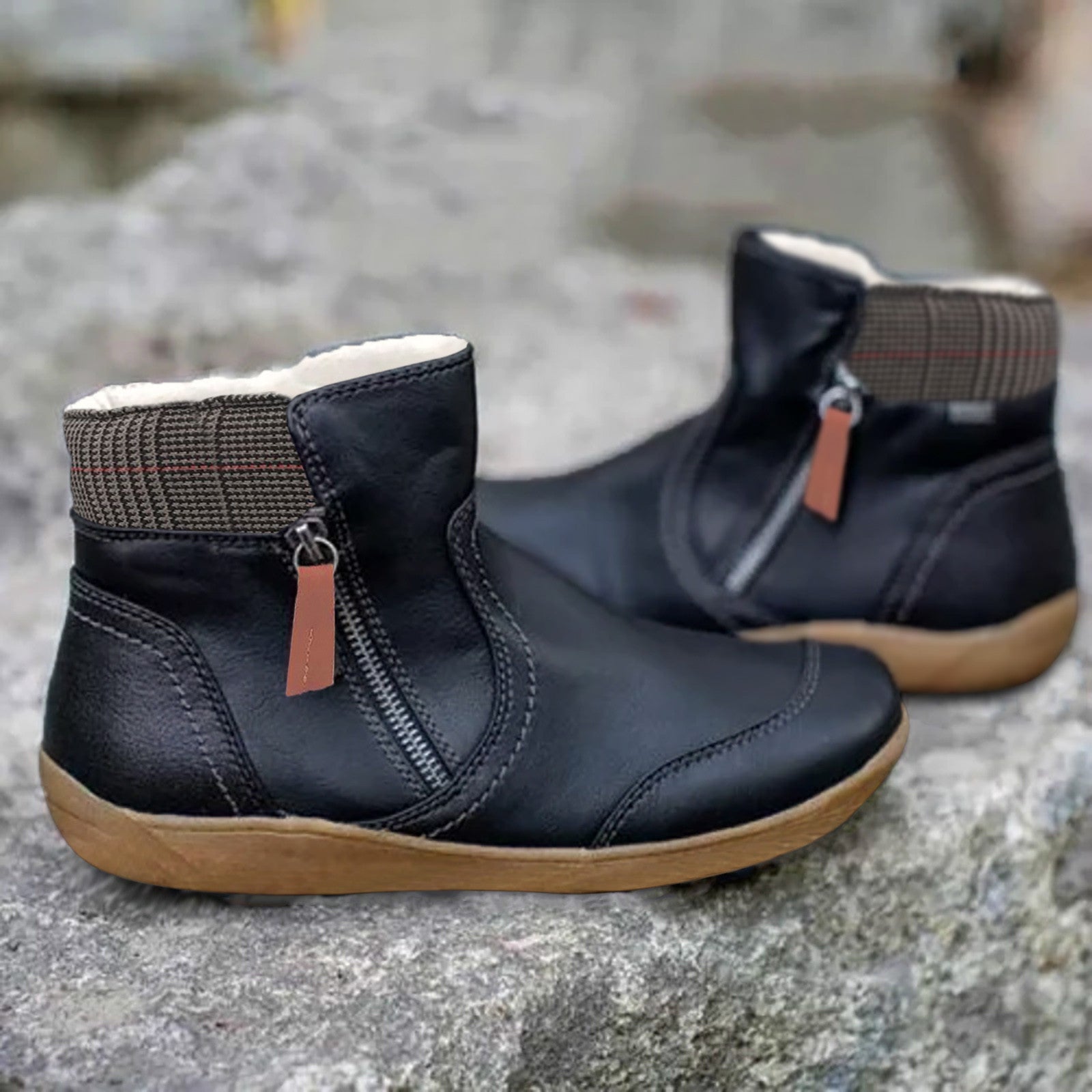 Women's Orthopedic Boots | Waterproof Leather & Non-Slip Sole | Pain Relief for Foot Conditions