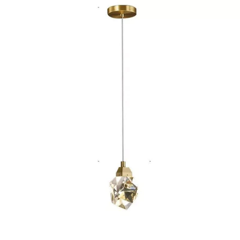Taryn Crystal Pendant — Handcrafted K9 Crystal Light Fixture with Adjustable Length