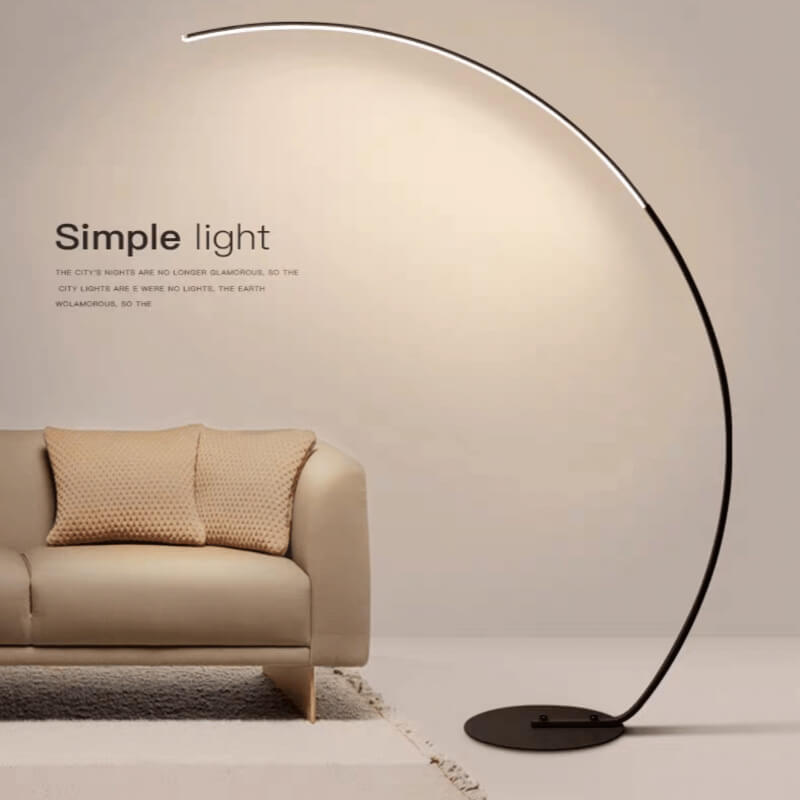 1-Light LED Arc Floor Lamp in Angel Rod Shape