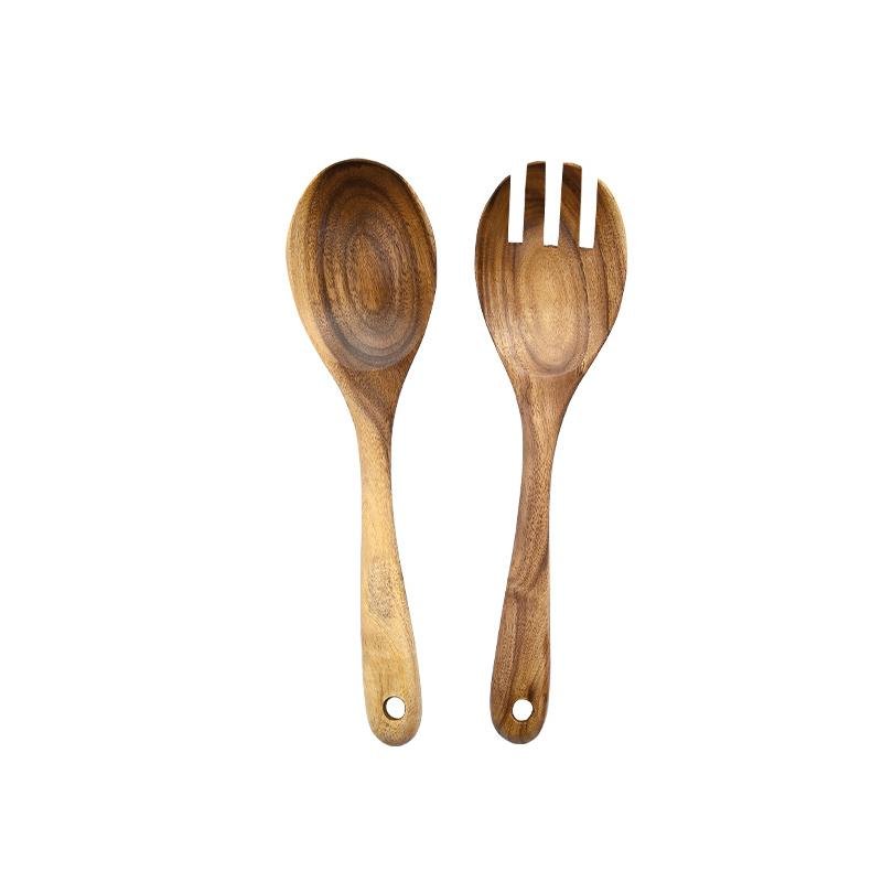 2-Piece Flatware Wooden Salad Sets