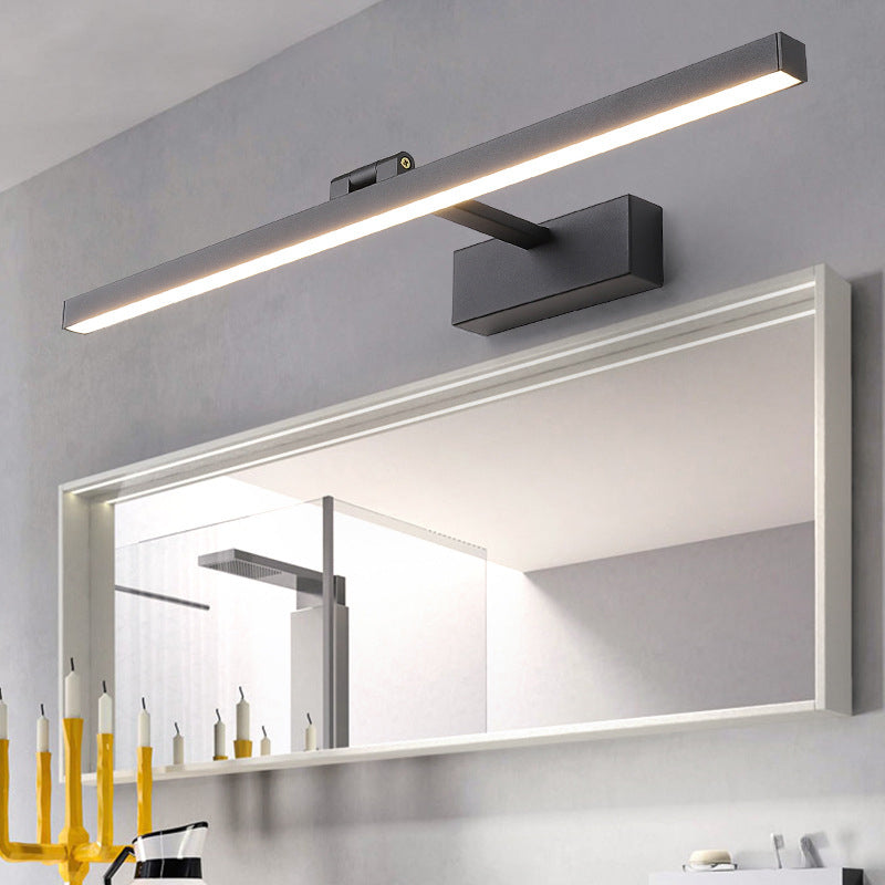Modern Minimalist Long Iron Aluminum PC LED Vanity Light Wall Lamp for Bathroom