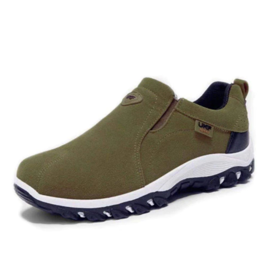 Men's Orthopedic Hiking Shoes | Slip-On Lightweight Design | Breathable Material & Arch Support | Slip-Resistant Rubber Sole