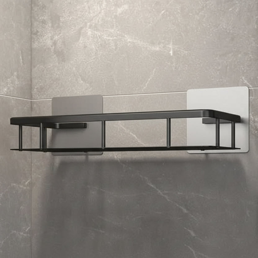 Stick-On Bathroom Organizer Shelf - No Drilling Required