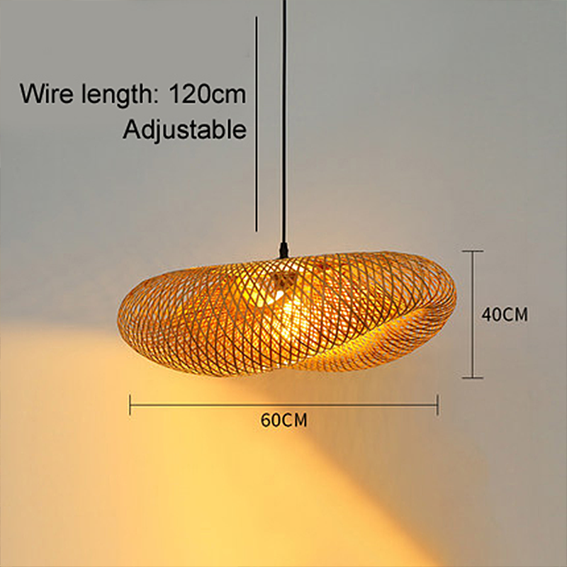Serinara — Handwoven Bamboo Pendant Light with Warm Glow