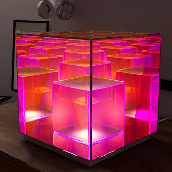 Modern RGB-Line Magic Cube LED Table Lamp Made of Taavita
