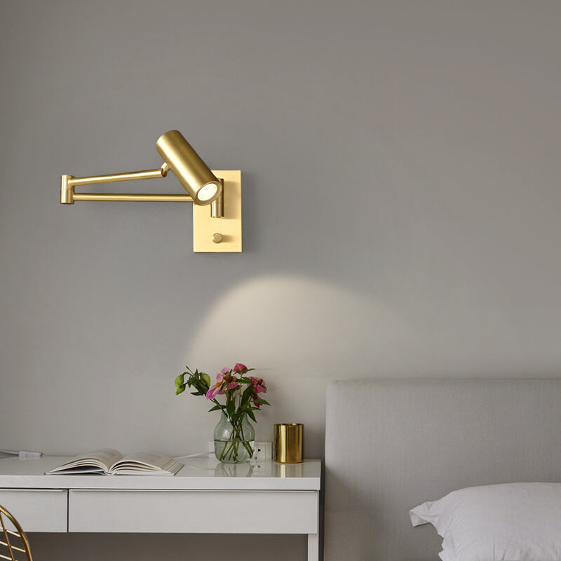Taavita Luxury Copper Rotatable Eye Protection Reading LED Wall Lamp