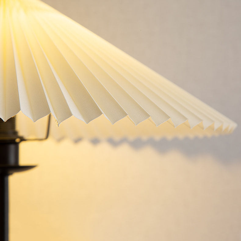 Taavita Floor Lamp with Pleated Fabric Shade