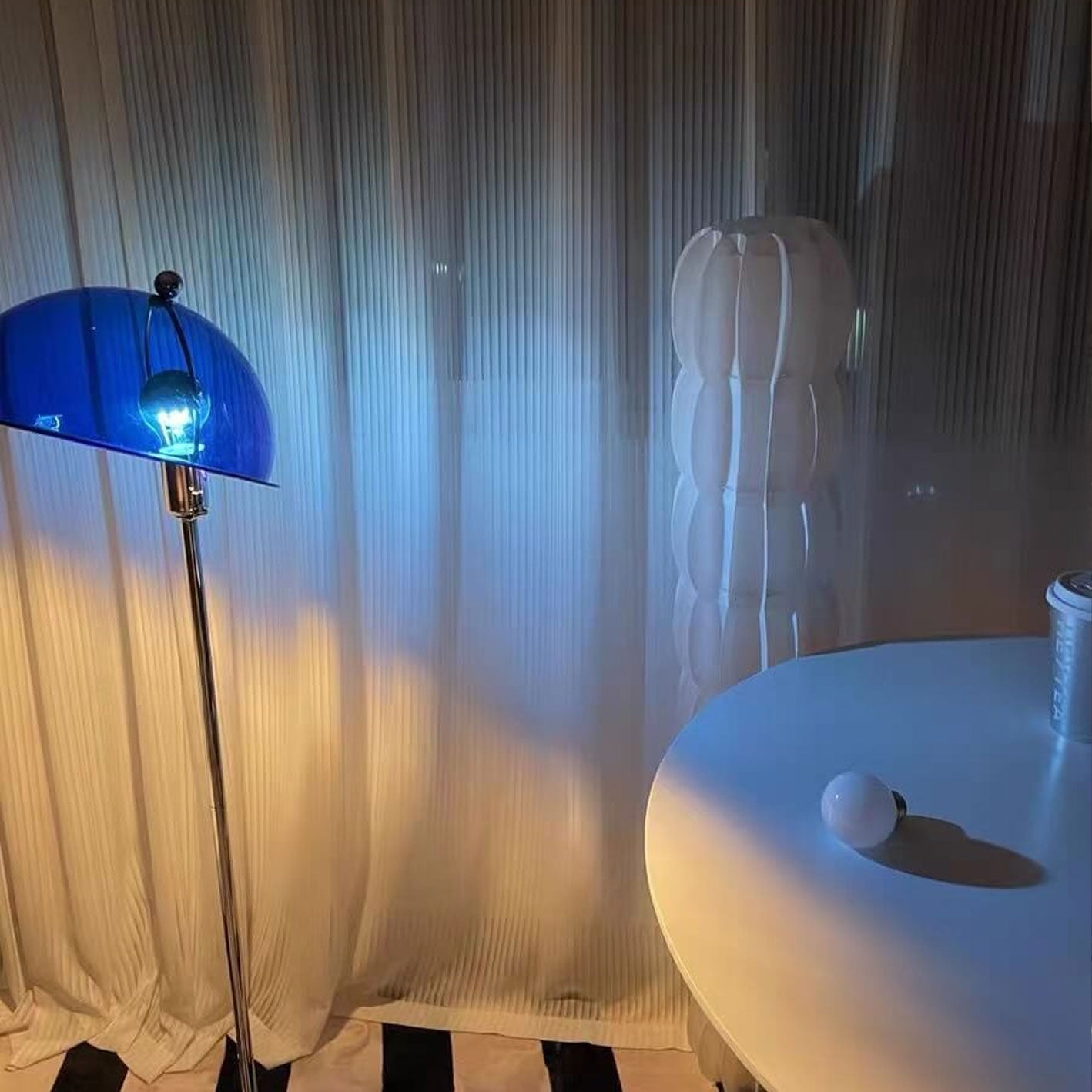 Taavita Retro-Acrylic Mushroom Design Floor Lamp with 1 Light