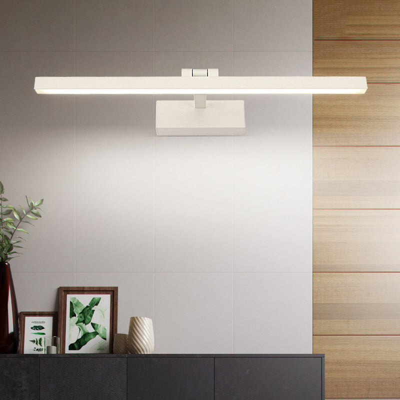 Modern Minimalist Long Iron Aluminum PC LED Vanity Light Wall Lamp for Bathroom